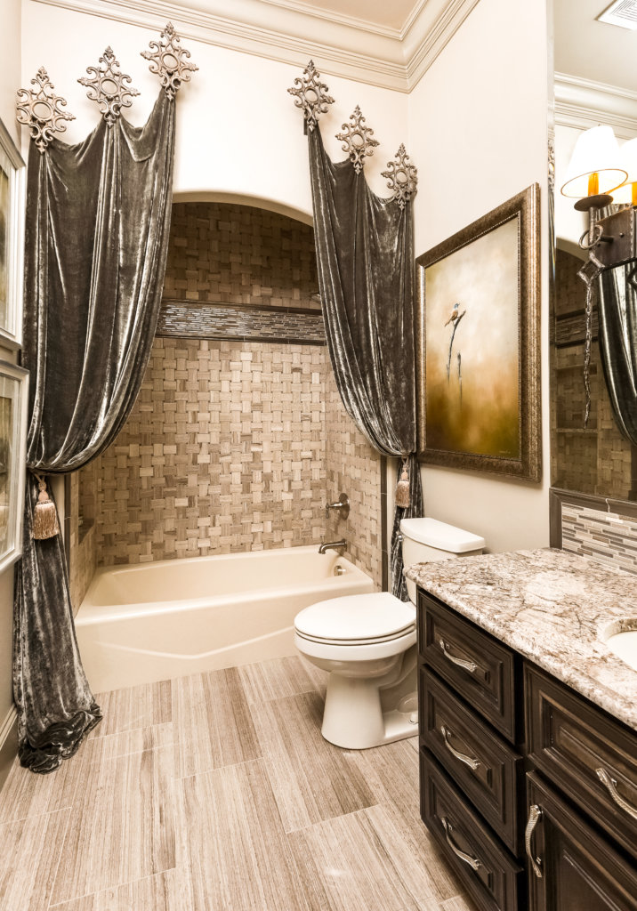 custom shower curtains, bathroom design, haus of blaylock