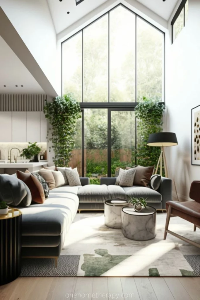 biophilic interiors, biophilic design, biophilic living room